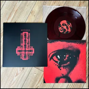 ANTAEUS: Cut Your Flesh and Worship Satan LP (blood red marble 180g vinyl, crushingly heavy French BM)