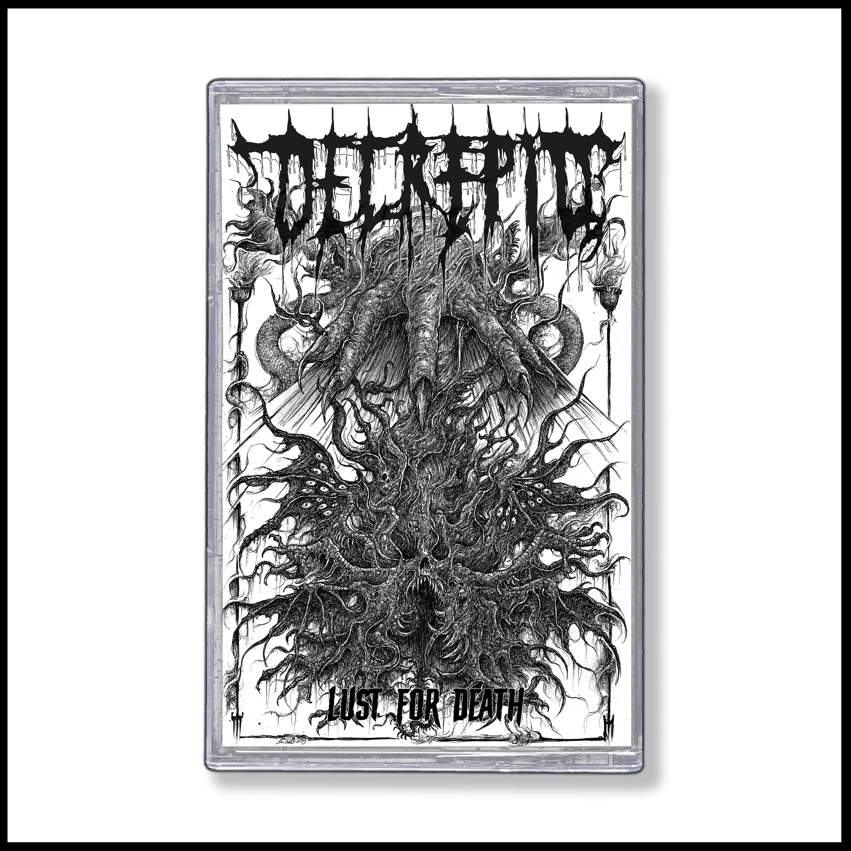 DECREPID: Lust for Death cassette (released by Cult Never Dies)