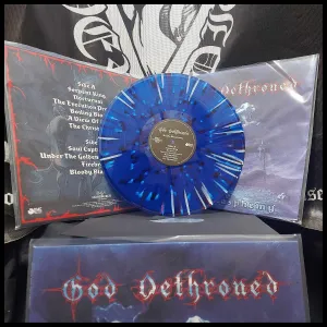 GOD DETHRONED: Bloody Blasphemy LP (blue/white/red splatter vinyl, inlay, ltd to 500)