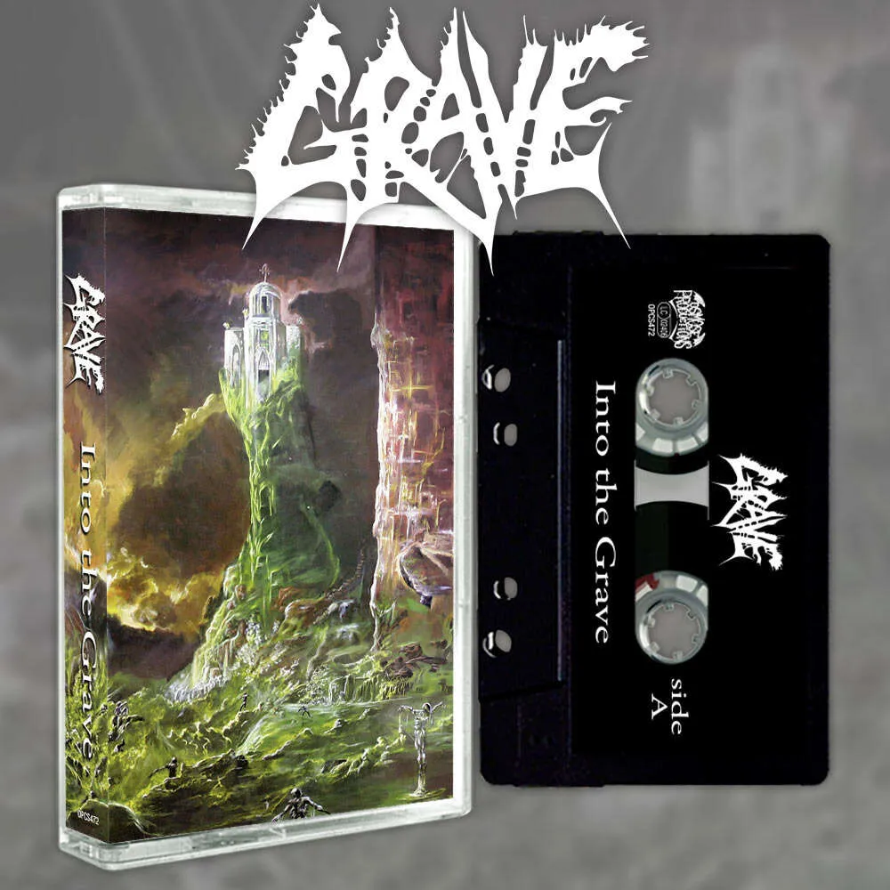 GRAVE: Into the Grave cassette (limited to 200 copies, Swedish DM classic debut)