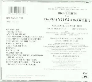 Highlights from The Phantom of the Opera - Original London Cast [Audio CD]