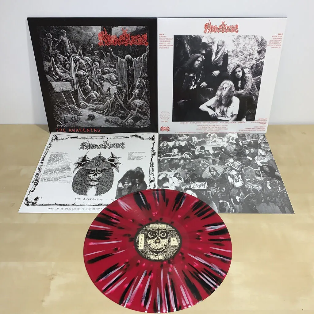 MERCILESS: The Awakening LP (limited, 180g red white & black splatter vinyl, legendary release)