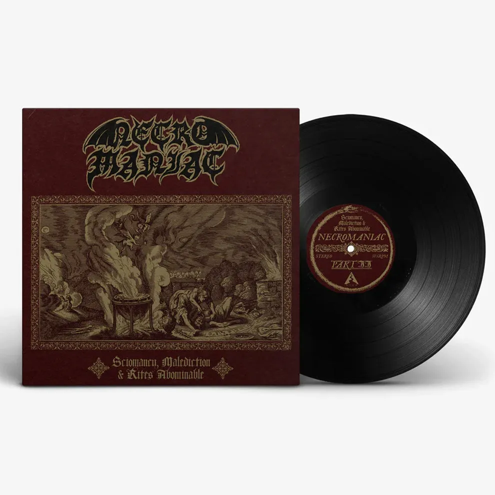 NECROMANIAC: Sciomancy, Malediction & Rites Abominable LP (black vinyl, debut album from cult death/black/thrash horde)