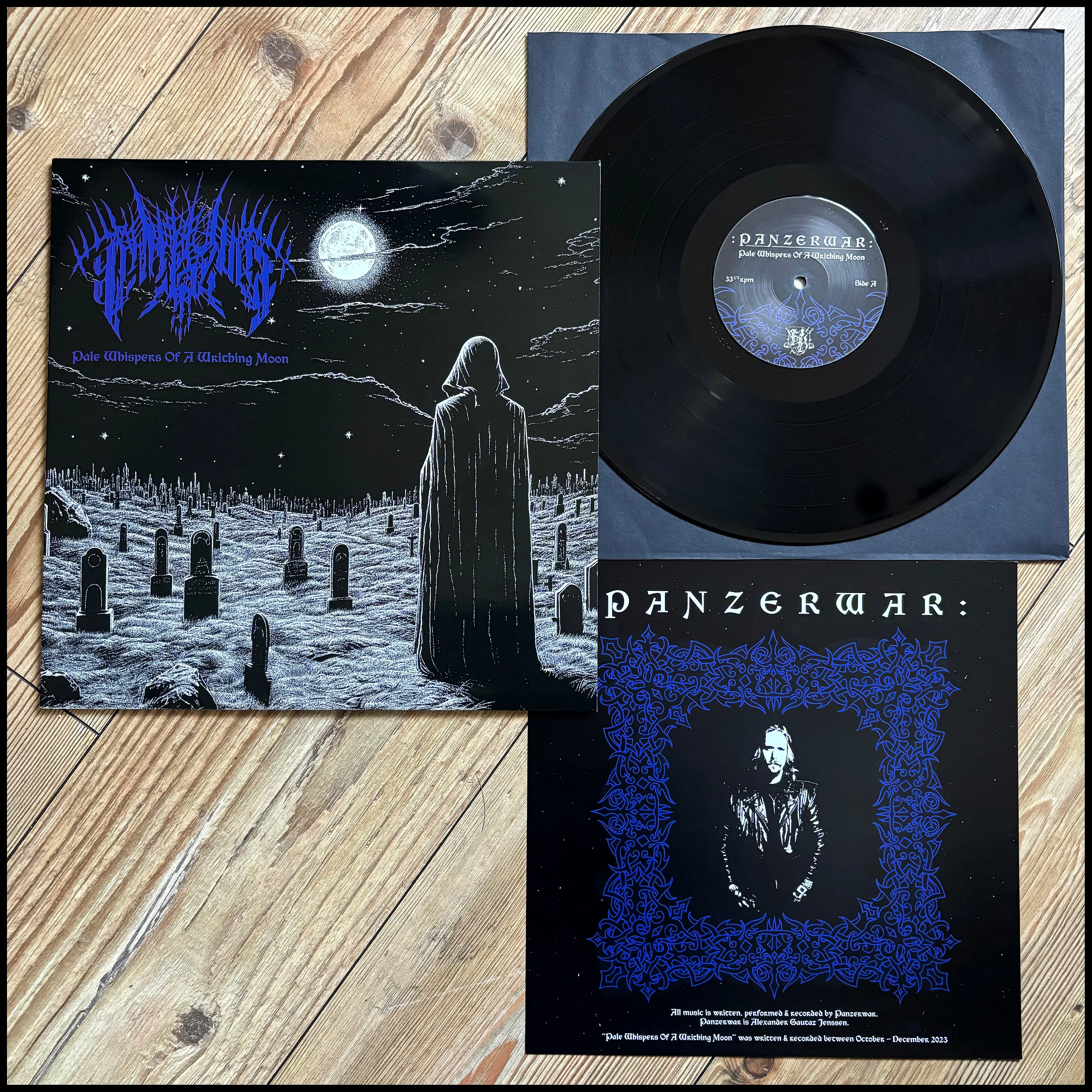 PANZERWAR: Pale Whispers of a Writhing Moon LP (Norwegian black metal, black vinyl, new album)