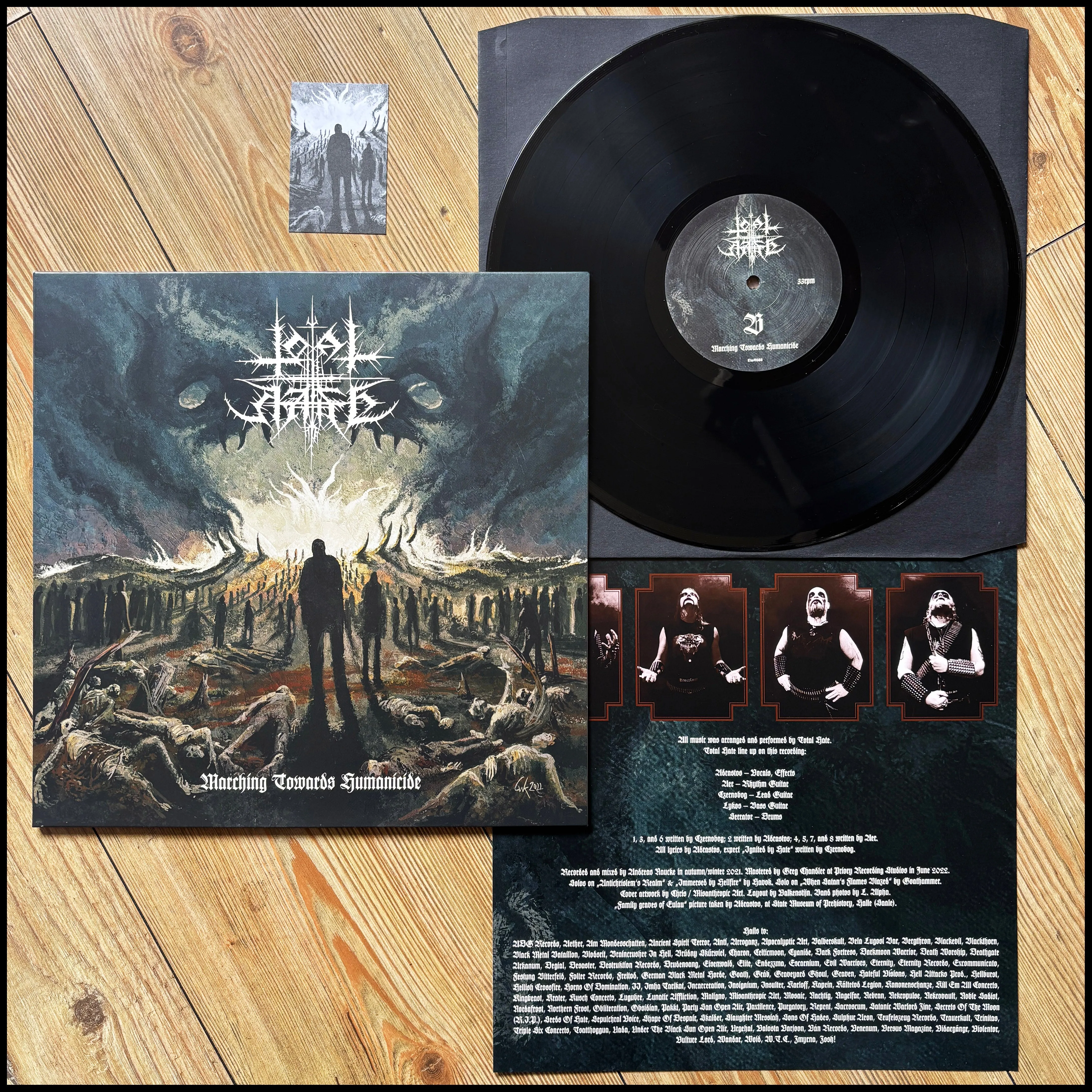 TOTAL HATE: Marching Towards Humanicide LP(black vinyl, German BM ala Darkthrone, Vargsang)